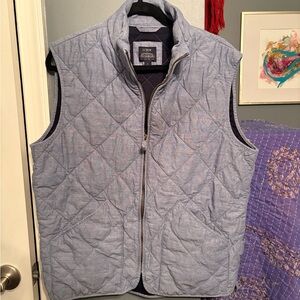J. Crew Men's Light Blue Quilted Vest